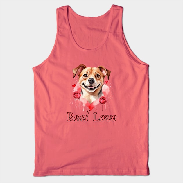 Pawsitively Adored: Dog Love Tee Tank Top by HaMa-Cr0w